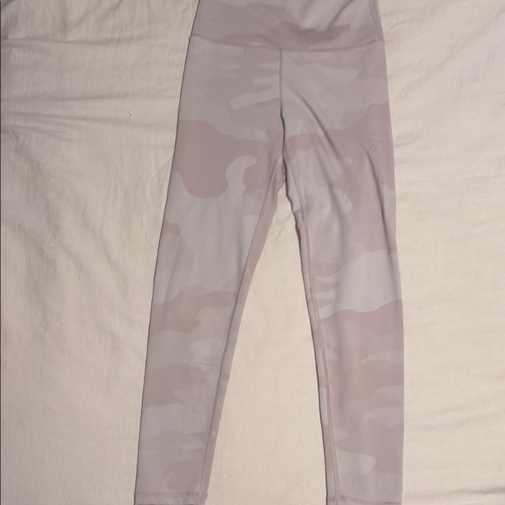 Aerie Cream and Tan Leggings with Elastic Waistband